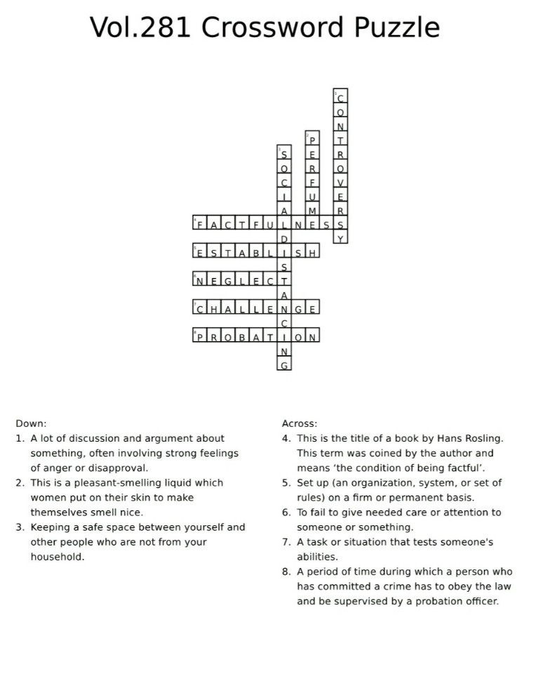 Vol.282 Crossword Puzzle (+Vol.281 Answer)